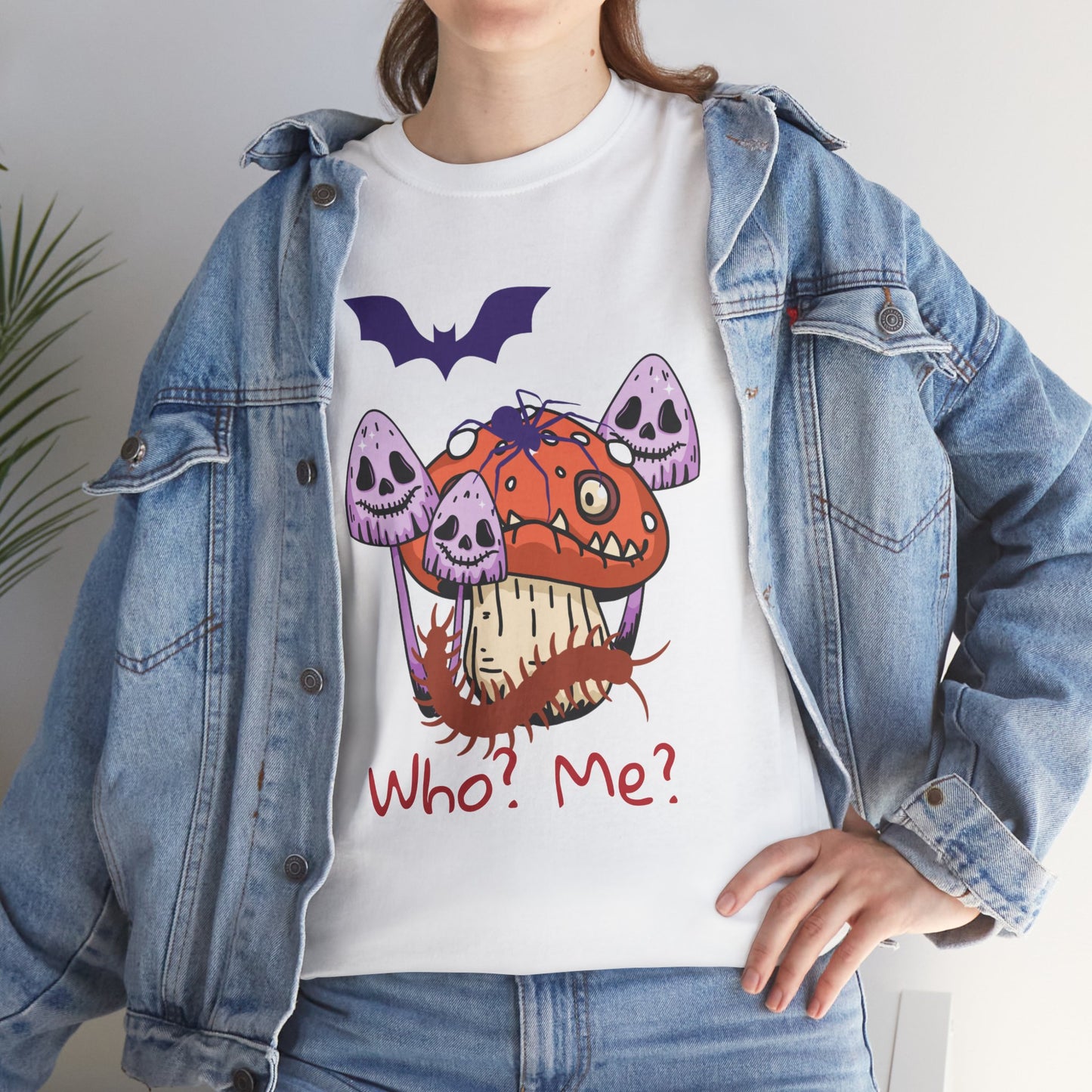 Whimsical Mushroom Monster Tee, Fun Graphic T-Shirt, Halloween Costume Shirt, Halloween Gift, Cartoon Art Clothing