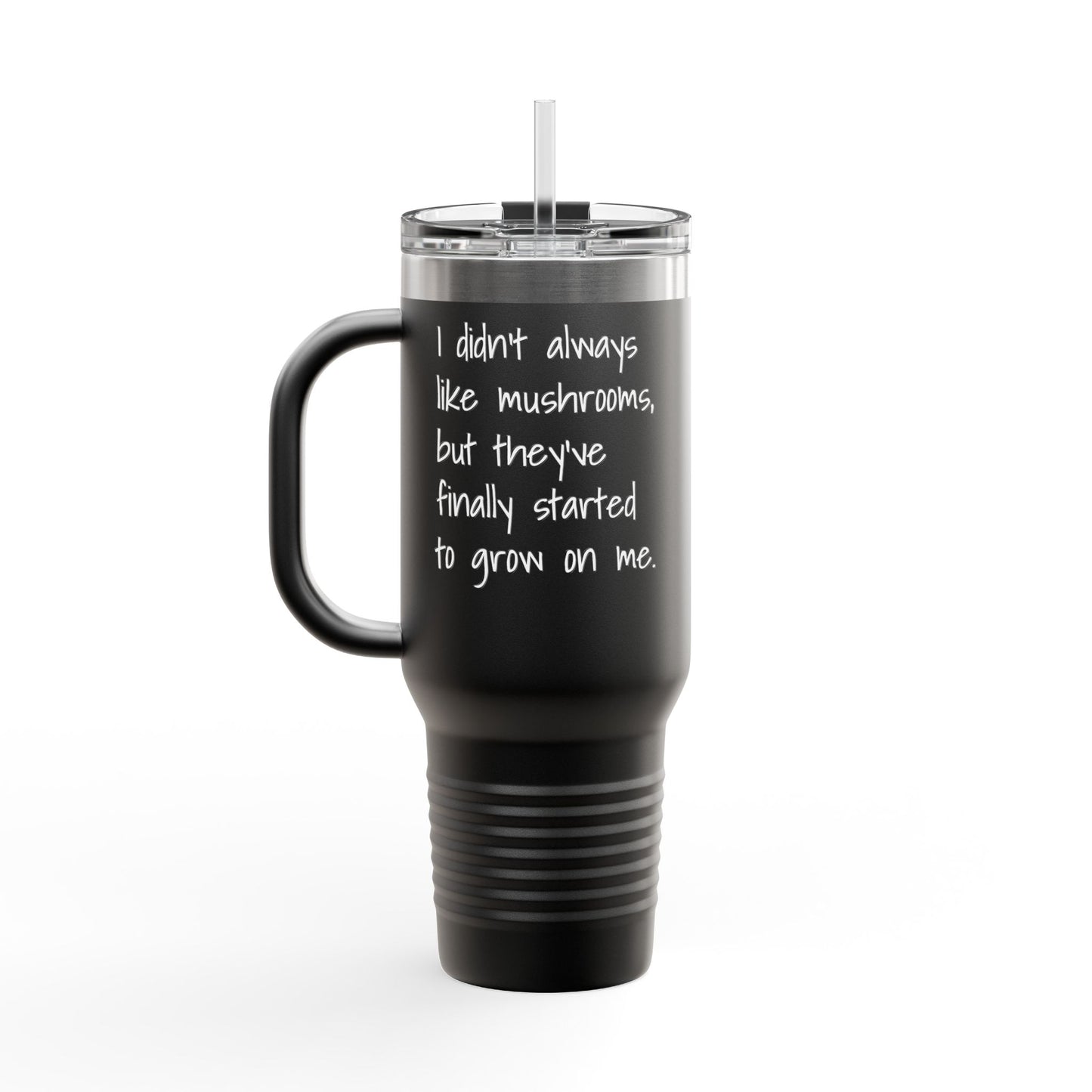 Funny Skull and Mushroom Insulated Travel Mug