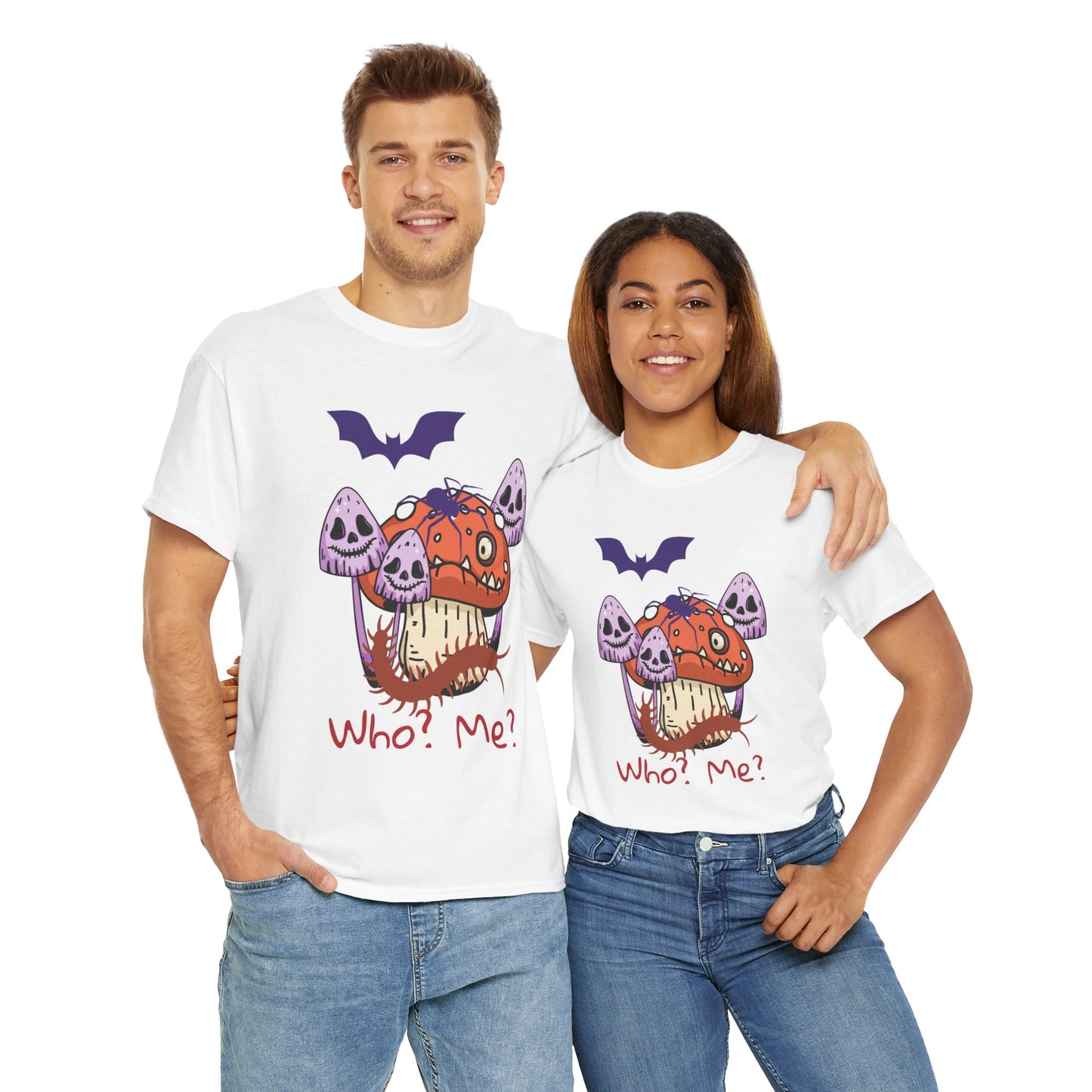 Whimsical Mushroom Monster Tee, Fun Graphic T-Shirt, Halloween Costume Shirt, Halloween Gift, Cartoon Art Clothing
