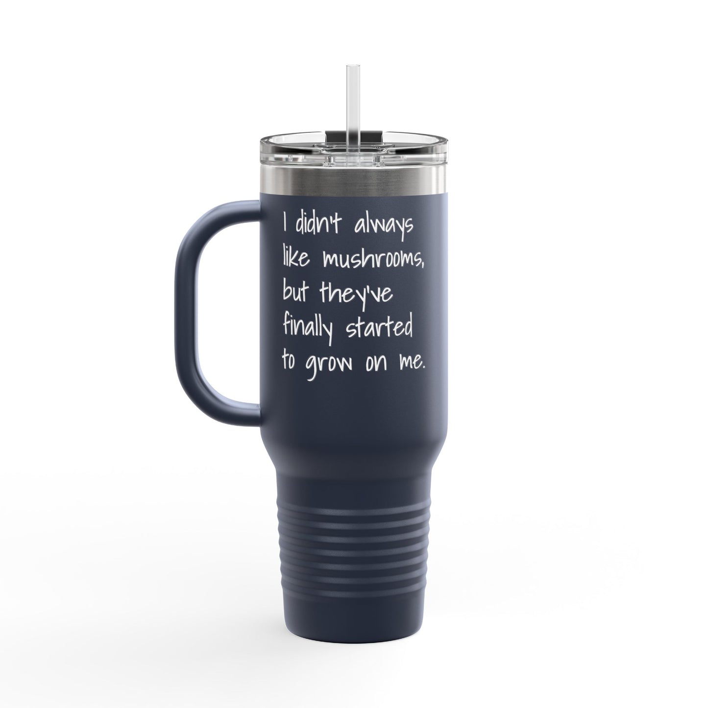 Funny Skull and Mushroom Insulated Travel Mug