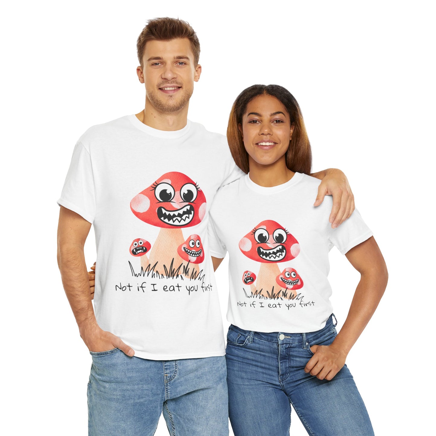 Whimsical Mushroom Tee, Fun Graphic Shirt, Casual Wear, Cute Gift, Nature Lover Tee, Halloween Apparel