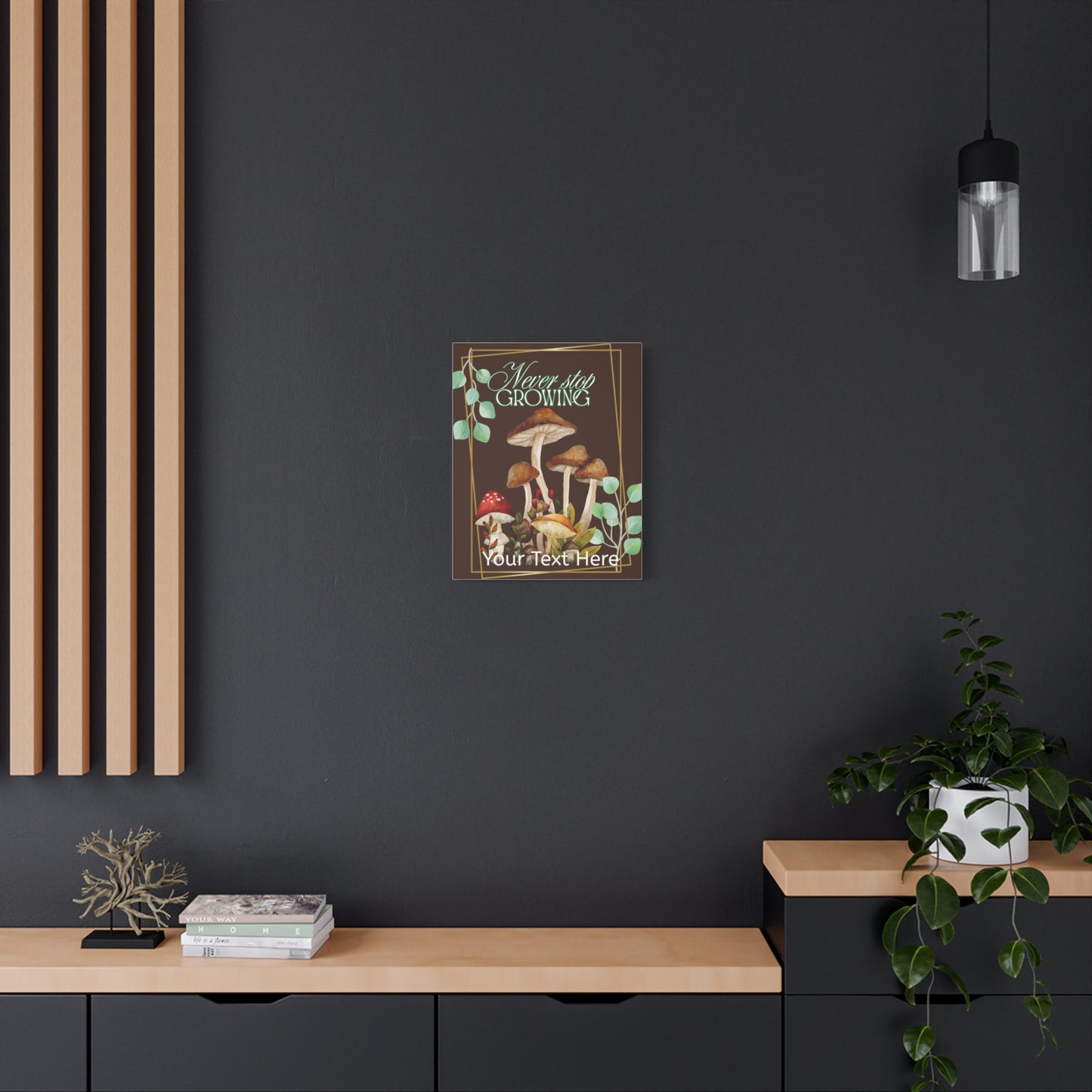Mushroom Canvas Wall Art, Home Decor, Nature Lover Gift, Motivational Art, Botanical Print, Room Decoration