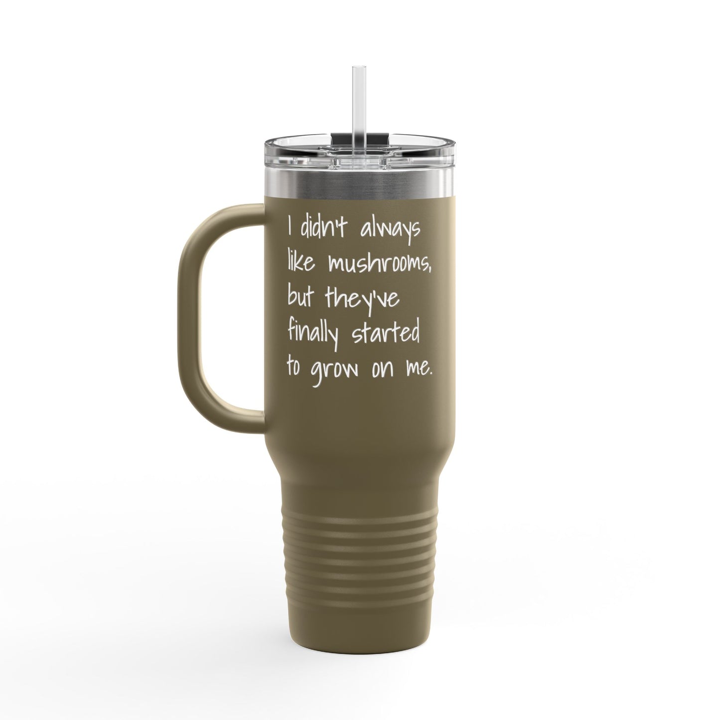Funny Skull and Mushroom Insulated Travel Mug