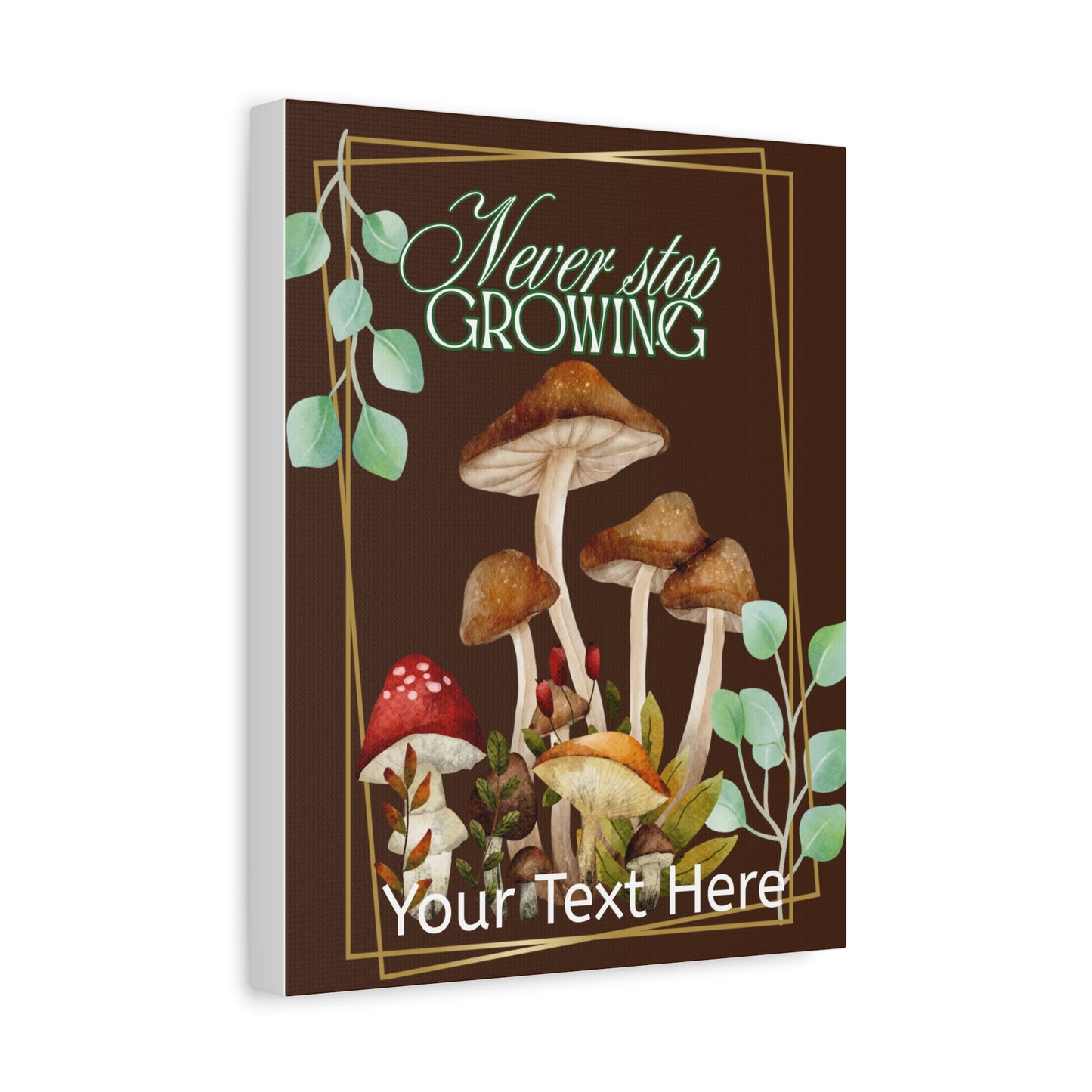 Mushroom Canvas Wall Art, Home Decor, Nature Lover Gift, Motivational Art, Botanical Print, Room Decoration