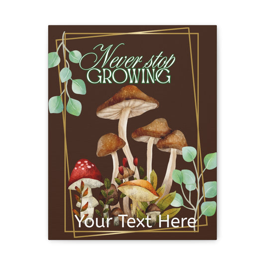 Mushroom Canvas Wall Art, Home Decor, Nature Lover Gift, Motivational Art, Botanical Print, Room Decoration
