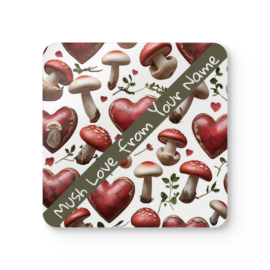 Personalized Corkwood Coaster Set - Rustic Mushroom Design, Eco-Friendly Drink Coasters, Perfect Gift for Nature Lovers, Housewarming [...]